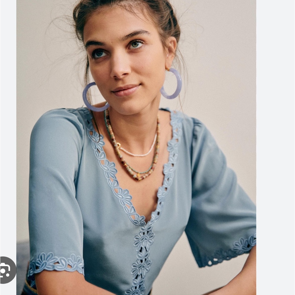 Sezane silk blouse